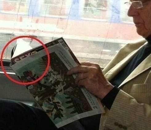 He`s reading the Sex Pistols biography