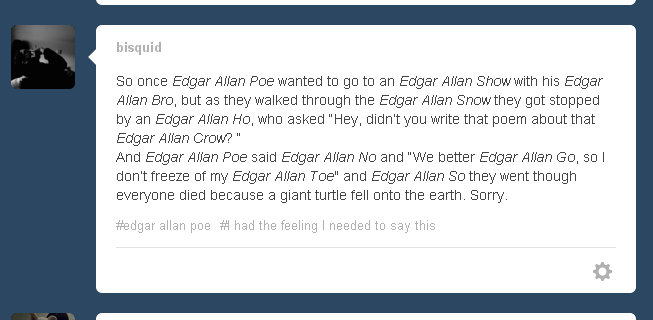 I don't really edgar allan know what to say about this..