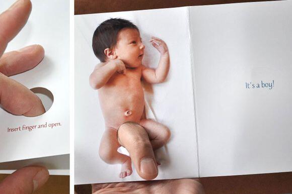 this birth announcement card is creative.. but so wrong