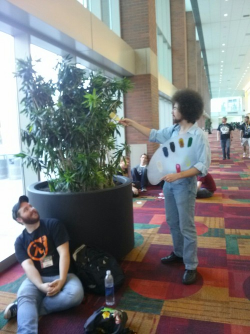 Now i'm gonna teach you how to paint a plant literally