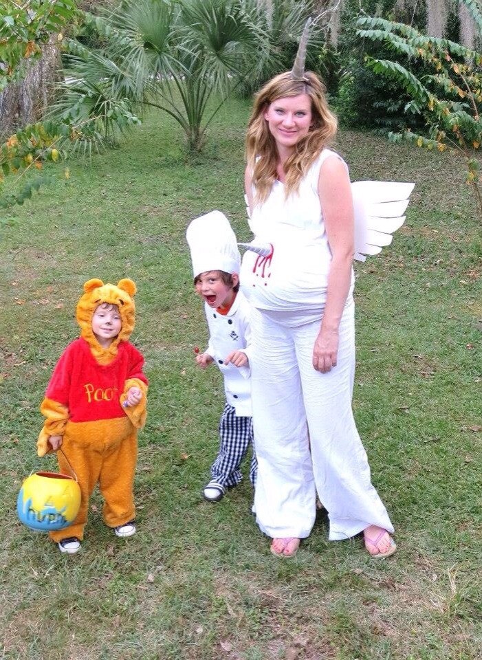 Just because you're not born yet doesn't mean Mom can't dress you up for Halloween!