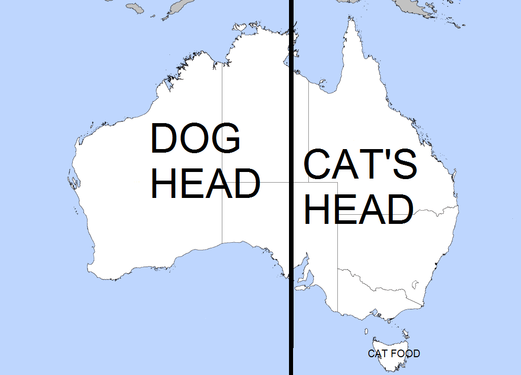 Australia, How I see it, also africa is a Horse head