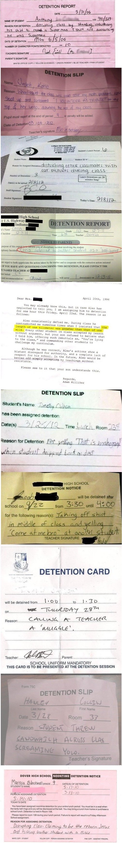 Best detention slips ever