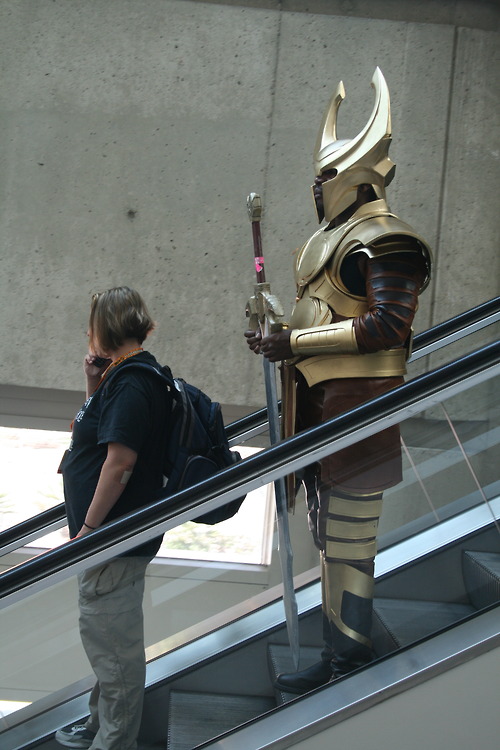 heimdall is obviously guarding the bridge to the second floor you mortals