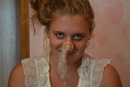Oh that's mean,...Justin Bieber farted in her face.