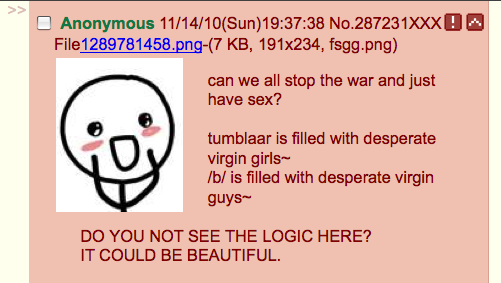 since you guys love /b/ and tumblr so much