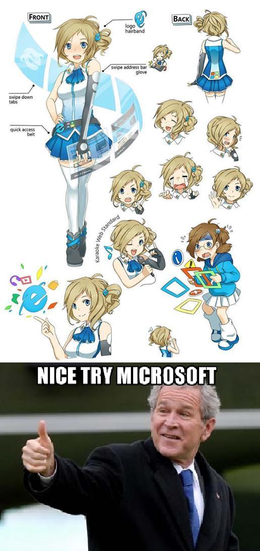 Reaching the Loli audience.... (there is a video made by Microsoft in the comments)