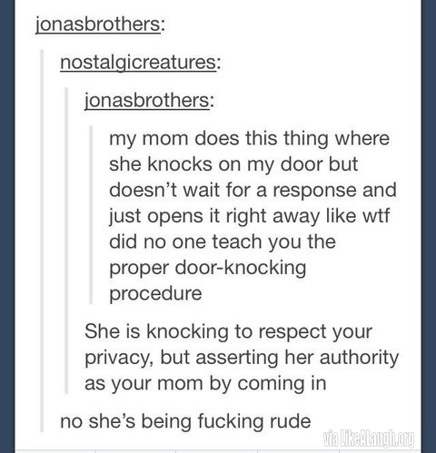 Respecting your privacy and asserting authority
