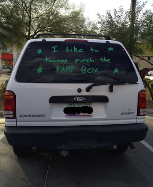 besides the ass breath and bad spelling, he's a pretty nice guy.