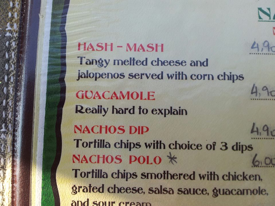 Guacamole is just so hard to explain