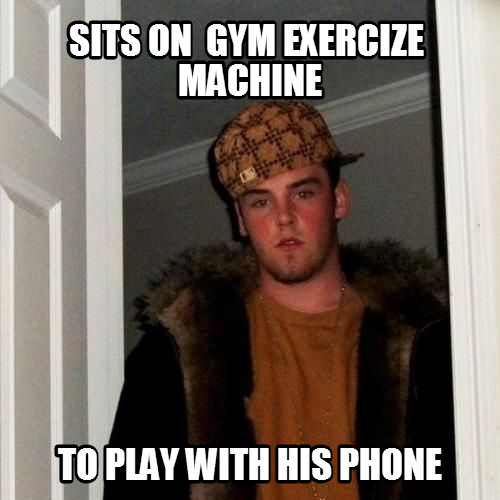 met this a**hole at the gym today, he didn't even use it