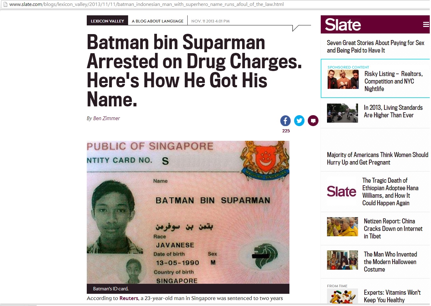 Remember Batman bin Suparman? He came back, in the form of a drugaddict