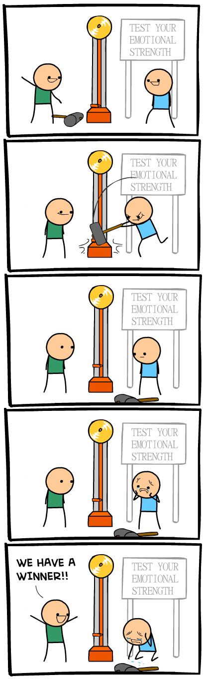 Emotional strength as a "man" I would probably do extremely well