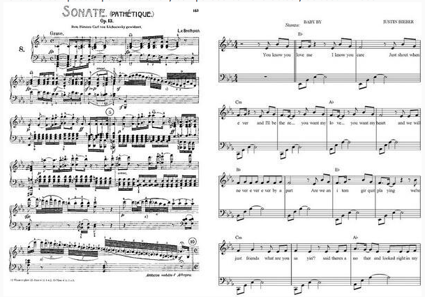 Music of Beethoven vs bieber...