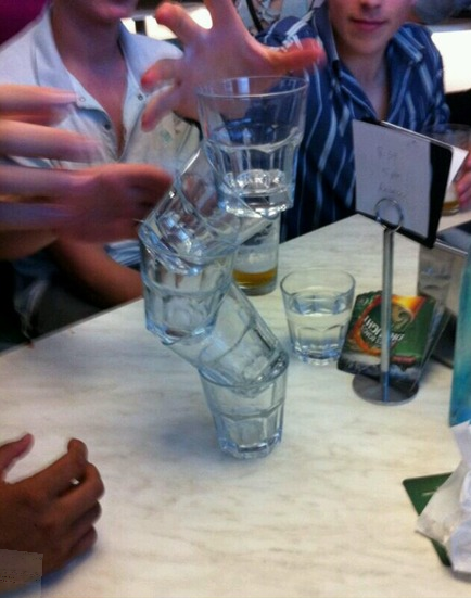 Having dinner with engineers...