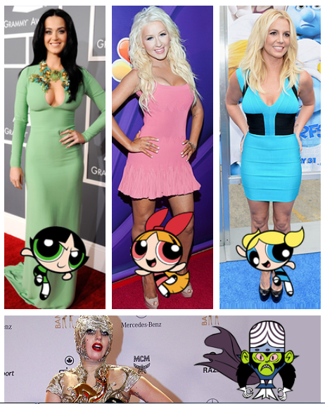 Power Puff girls and Gaga