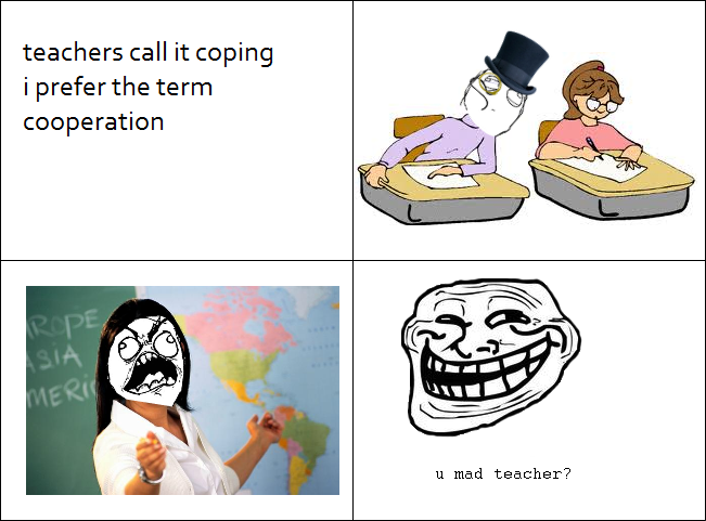 Your teacher has no answer to that...