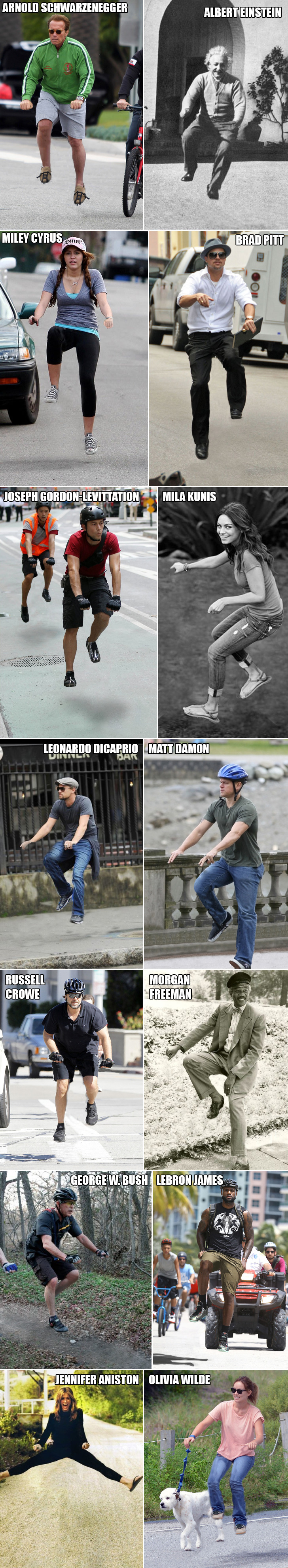 celebrities not riding bikes