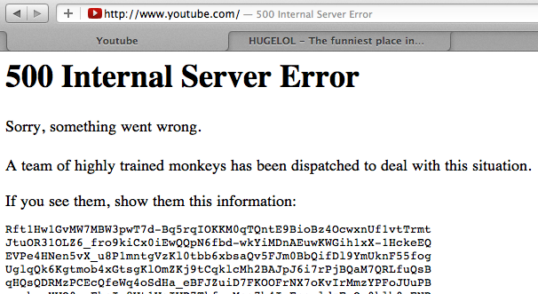 ah, this explains the google+ monkeys tampering with youtube.