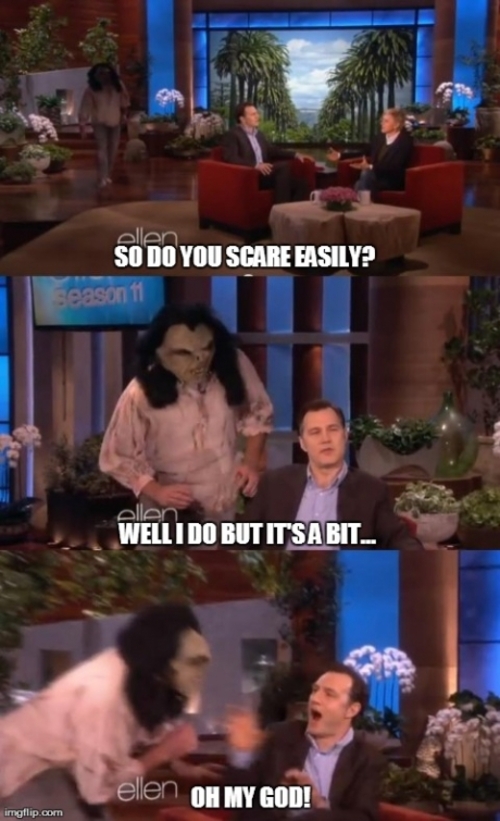 Ellen trolling David Morrissey.