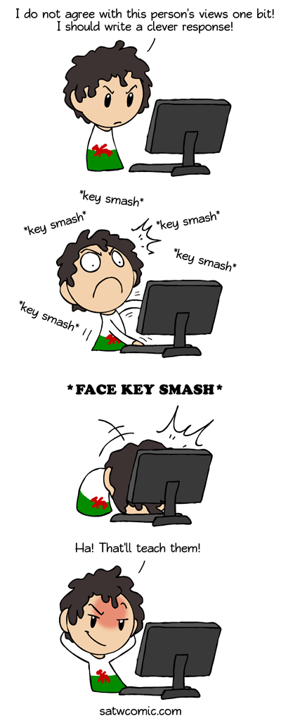 How every Internet argument goes.