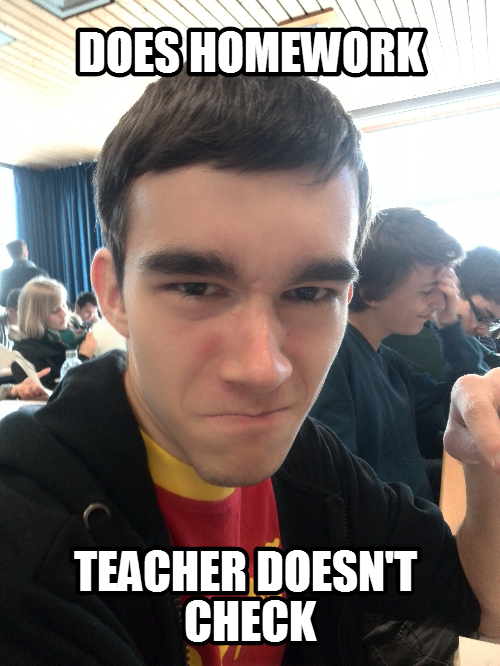 Angry school guy
