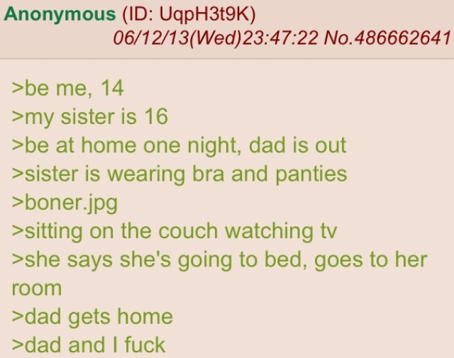 Anon tells a wincest story