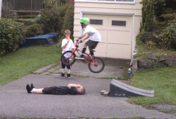 I'm no physics major, but it doesn't look like he's got this.