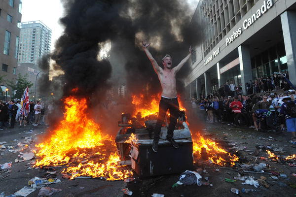 I was thinking on how peaceful Canadians are, then I remembered Vancouver 2011