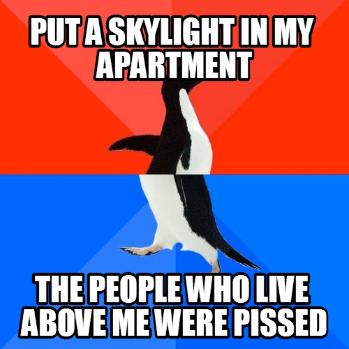 That apartment life...