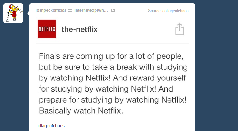 Netflix on Studying.