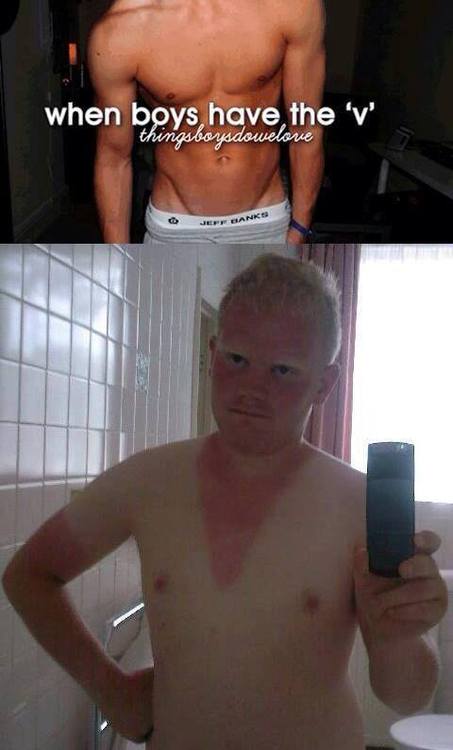 finally he got the Â´vÂ´ after all dem tanning sessions