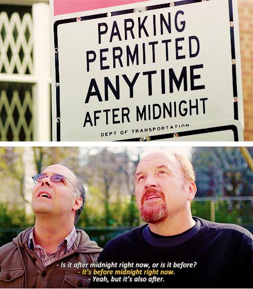 "No parking after midnight" signs can be confusing