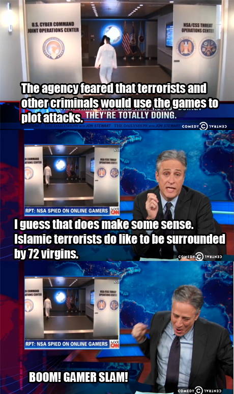Jon Stewart on the NSA Spying on WoW