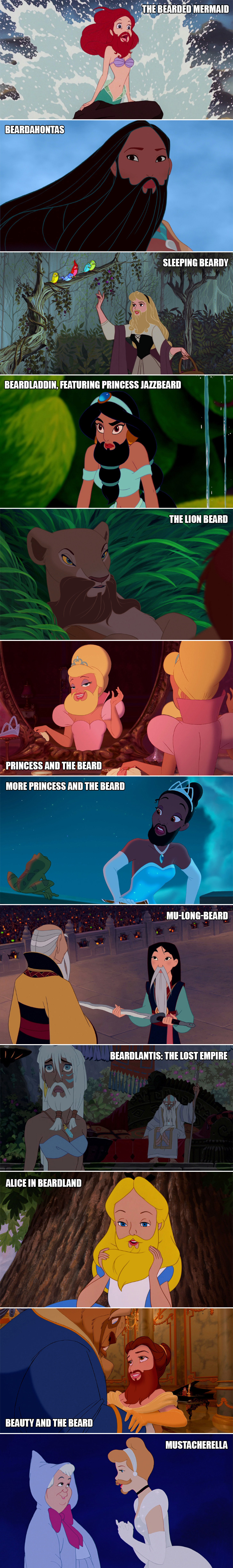 You take a beard and place it on a princess