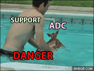 playing support when ur adc is completely retarded