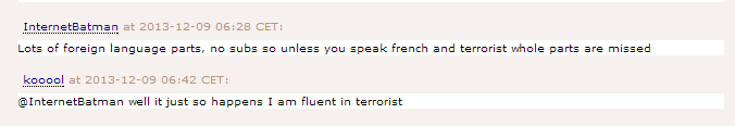 "fluent in terrorist" thepiratebay comment section gold