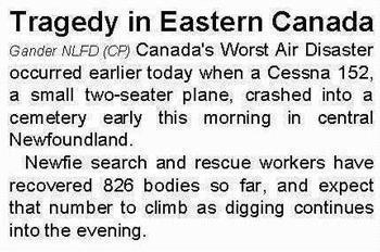 Tragedy strikes Canada