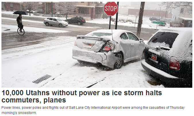 I should have invested in a unicycle instead of snow tires...