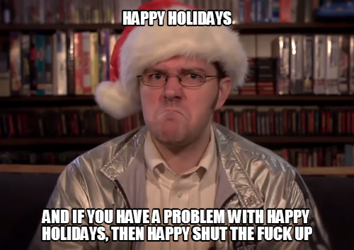 AVGN about how to wish someone a pleasant christmas