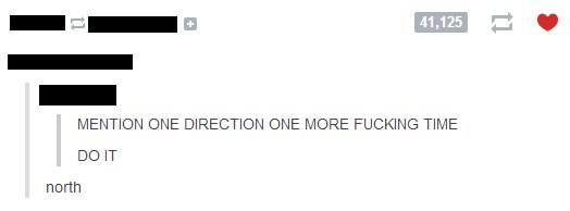 Mention one direction one more time!