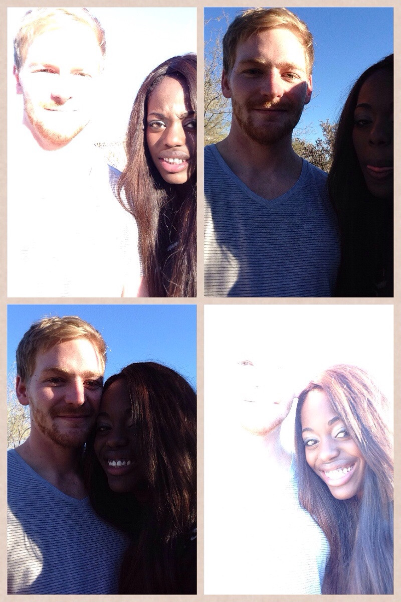The hardest part of being in a biracial relationship is taking a picture together.
