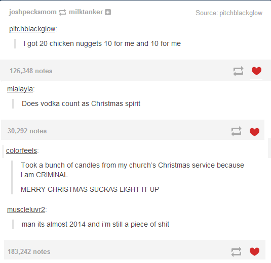 Just a little taste of tumblr's Christmas spirit