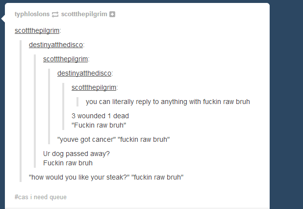 Your son died in a car crash "***in raw bruh"