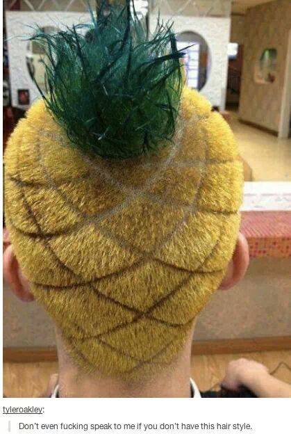 Pineapple head.