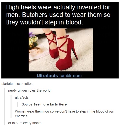 So perhaps you guys shouldn't trust women in heels anymore... dun dun dun