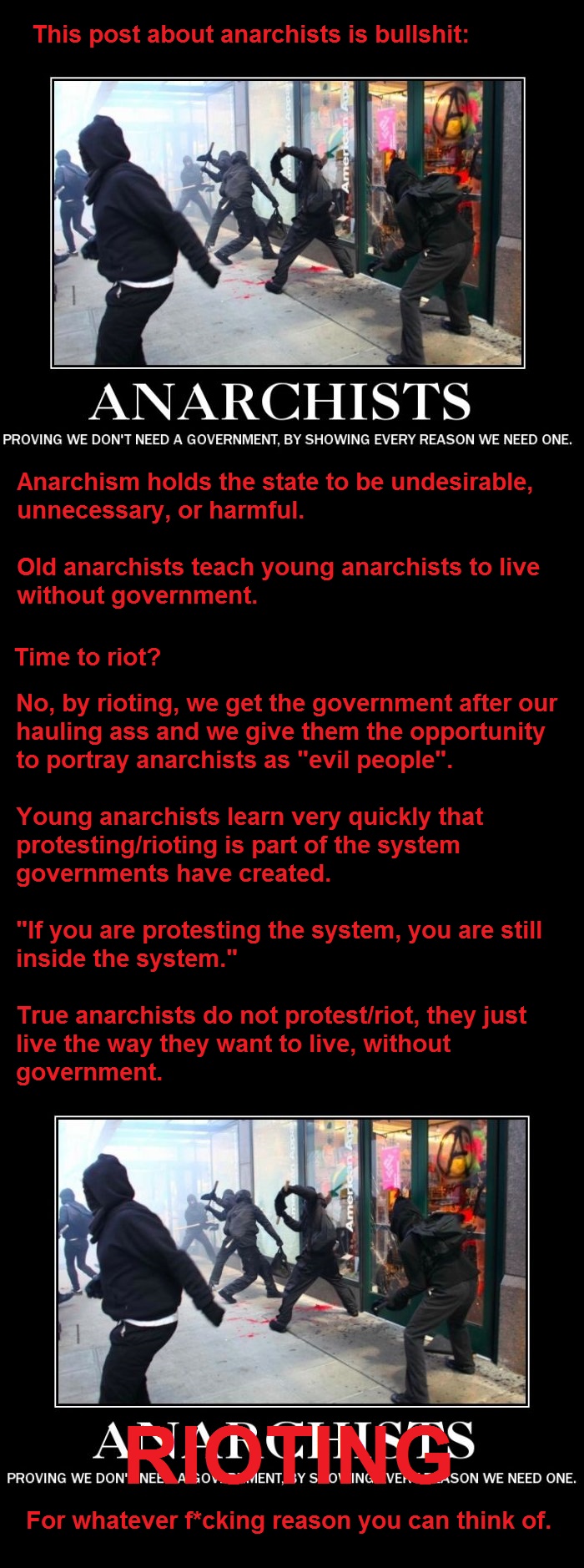 About noob anarchists & sh*tty opinions
