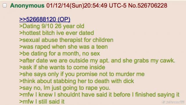 Anon dates a rape therapist