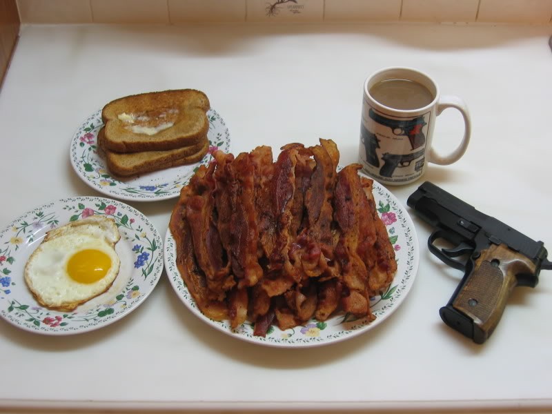 Bacon and eggs with a side of freedom.