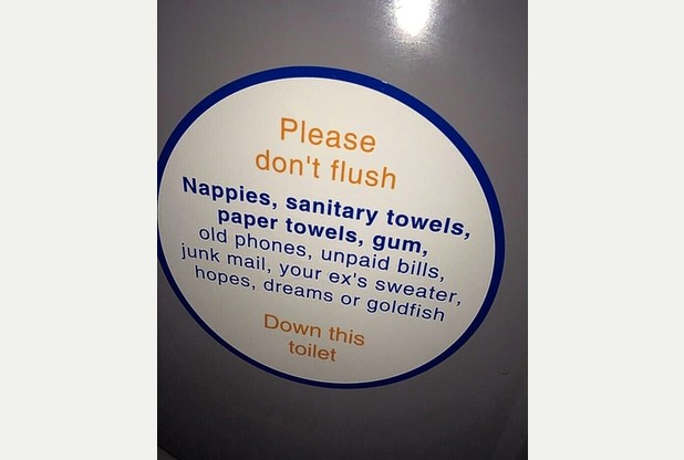 This was in a loo on a train in the UK...